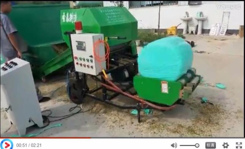 自动进料青贮打包机工作过程展示